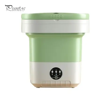 (green) 12l Large Capacity Portable Folding Washing Machine Semi-automatic Timer Function Lightw