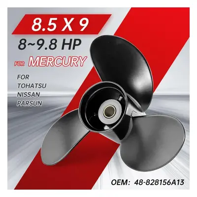 3b2w64517-1 Marine Propeller For Tohatsu Mercury 8hp 9.8hp 8.5*9 Outboard Aluminum Alloy Screw B