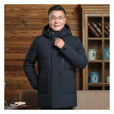 (blue, 4XL) Winter Down Coats For Men High Quality New Plus Size Middle Aged Men&apos;s Puffer J