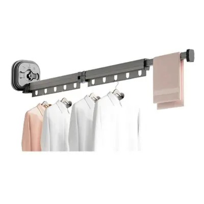 (B) Folding Clothes Drying Rack With Suction Cup Strong Load-bearing Retractable Clothes Hanger 