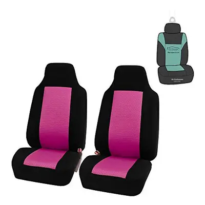 FH Group Automotive Car Seat Covers Pink Interior Front Seats Only Acc