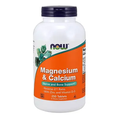 NOW Foods Magnesium & Calcium with Zinc and Vitamin D3, tablets