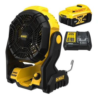 Dewalt DCE512N 18v XR Cordless Portable Job Site Fan Pivot 5.0Ah Batt & Charger