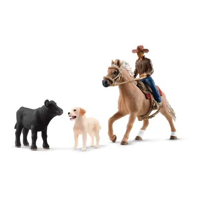 Schleich Farm World, Rodeo Toy for Kids, Western Riding Adventures with cowboy, Rider, and Horse