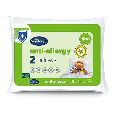 Silentnight Anti Allergy Firm Pillows Pack ? Firm Support Pillows with Fibre Core Ideal for Side