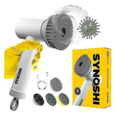 Electric Cleaning Brush, Spin Scrubber With Replaceable Cleaning Heads, Adjustable Speeds, Cordl