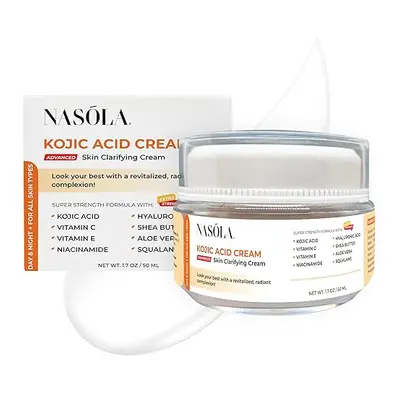 Nasola Kojic Acid Cream for Skin Clarifying Complexion Revitalization Radiance Boosting Face & B