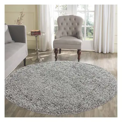 (Round x 120cm, GREY) Living Room Soft Shaggy Rugs 45mm Pile Height Small - Extra Large in Colou