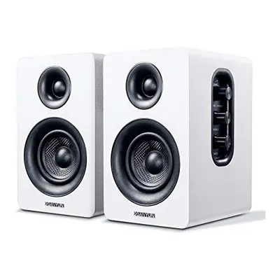 Sanyun SW208 3" Active Bluetooth 5.0 Bookshelf Speakers 60W Carbon Fiber Speaker Unit - Built-in