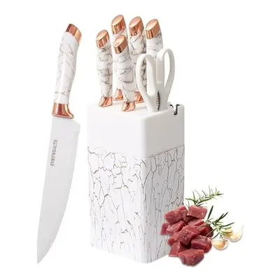 Kitchen Knife Set - Piece Knife Set with Block .Stainless Steel Knivese with Chef, Bread Knife, 