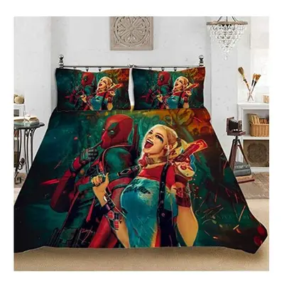 (Style 30, Single) Harley Quinn Bedding Single Double King Duvet Cover