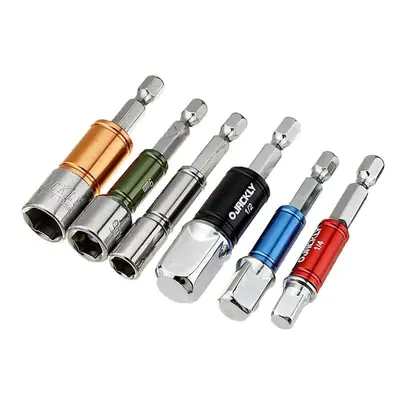 6pcs Hex Shank Screwdriver Bit Adapter and Sleeve Screwdriver Driver Socket Set