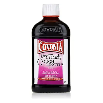 Covonia Dry and Tickly Cough Linctus Syrup, Sore Throat Relief, Non-Drowsy Formula â 300ml