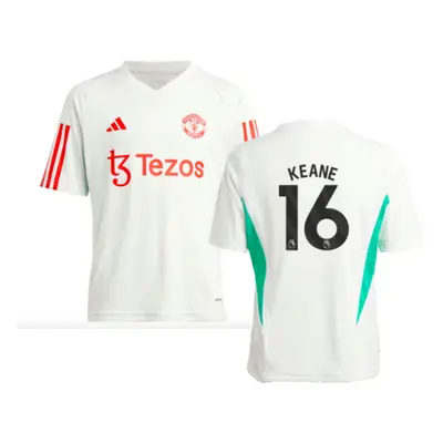 (MB) Man Utd Training Jersey (White) - Kids (Keane 16)