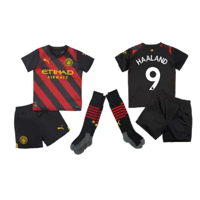 (3-4 Years) Man City Away Mini Kit (HAALAND 9)