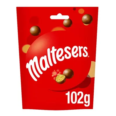 Maltesers Milk Chocolate & Honeycomb Bites Bag Fairtrade 102g (Case of 13)