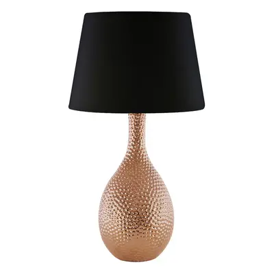 Premier Housewares Julius Copper Hammered Ceramic Table Lamp