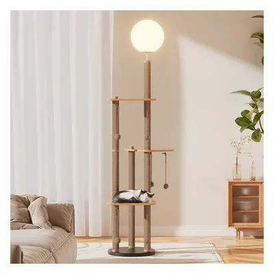 2-in-1 Cat Climbing Frame Floor Lamp