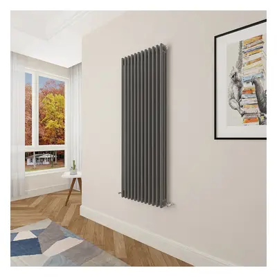 (1500x560mm Column) Designer cast iron radiator anthracite all sizes