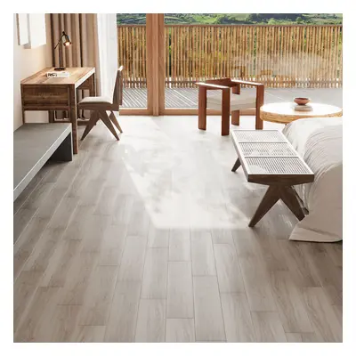 20Pcs 2.7ã¡ White Wood Grain Thickened PVC Flooring Tiles