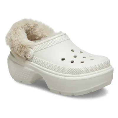 (White, (Adults')) Crocs Stomp Lined EVA Women's Stucco Clogs