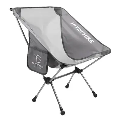 (Grey) Travel Ultralight Folding Chair Superhard High Load Outdoor Camping Portable Beach Hiking