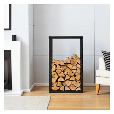 Neo Wide Black Firewood Log Rack