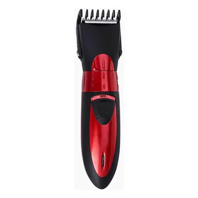 (Red, US Plug) Gears Men Rechargeable Electric Hair Clipper Trimmer Haircut Machine Barber Shave