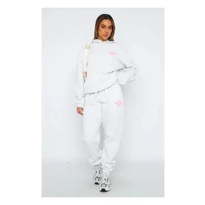 (white, M) Women's Long Sleeve Hoodie and Sweatpants Set Stylish Two-Piece Sportswear for Everyd