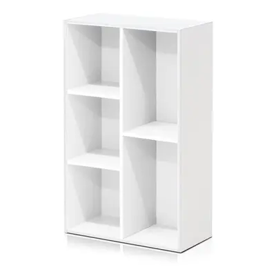 Furinno 11069WH 5-Cube Open Shelf, White