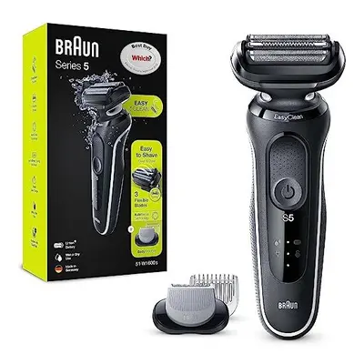 Braun Series 51-W1600s Electric Shaver for Men with EasyClick Body Groomer Attachment, EasyClean