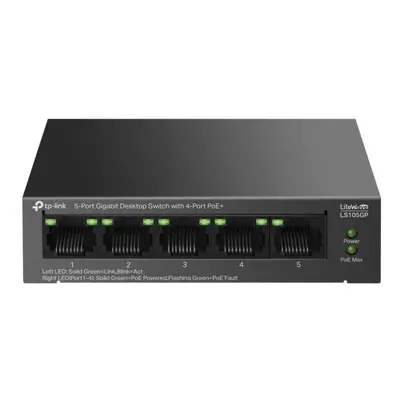 TP-Link LiteWave 5-Port Gigabit Desktop Switch with 4-Port PoE+