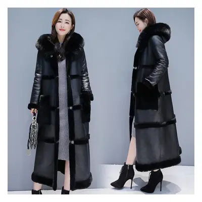 (black, S) Women Winter Casual Warm Parka Jacket Solid Outwear Coat Fur Overcoat