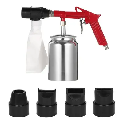 (red) Sand Blaster Kit Abrasive Sand Blasting Shot Sandblaster With Nozzle Rust Remove Abrasive 