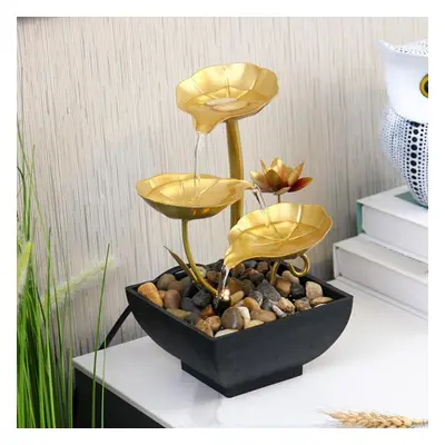 Tabletop Water Fountain Waterfall Feng Shui Decoration Small Desk For