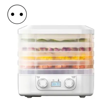 (white, EU Plug Five Layers) Food Dehydrator With Adjustable Timer Temperature Control Large Cap