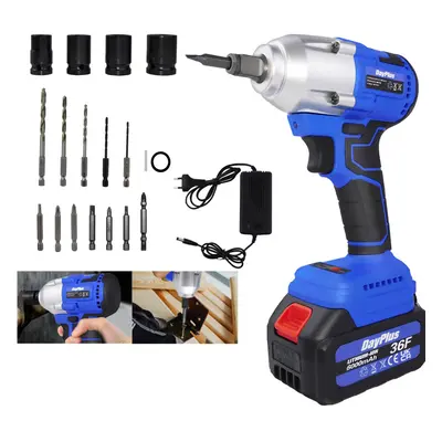 (1x6.0Ah Battery) Brushless Impact Wrench Powerful Cordless Impact Wrench Kit/Impact Drill 1/2In