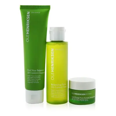 Balance It All Oil Control & Pore-refining Set: Cleanser 60ml + Toner 65ml + Moisturizer 15ml - 