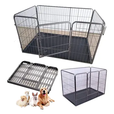 ((Medium)) Heavy Duty Puppy Play Pen Dog Crate Whelping Box Rabbit Enclosure Dog Run Cage