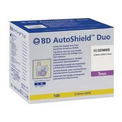 BD AutoShield Duo 0,30mm(30G) 100Pen Needles