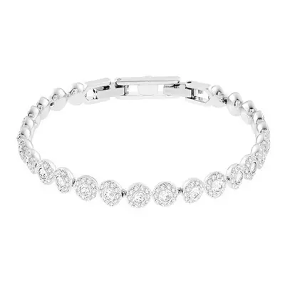 Swarovski white gold white diamond elegant round button drill bracelet