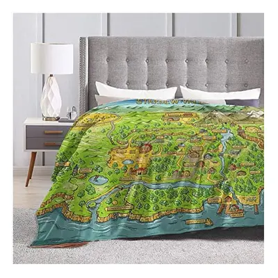 Baulred Stardew Valley Map Super Soft Warm Micro Fleece Flannel Blanket Couch 50""x40