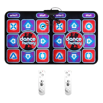 Double Dancing Mat Double User Wired Dance Mat Game Non-Slip with Remote Controller Multi-Functi