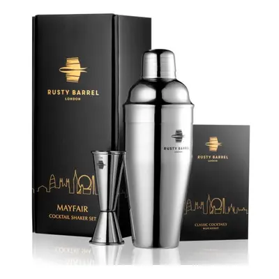 Mayfair Cocktail Shaker Set - Large 750ml Manhattan Style Stainless Steel Shaker With Built-in S