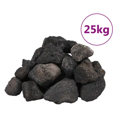 vidaXL Volcanic Rocks Lava Accent Rocks Volcanic Lava Stones Beads kg Black