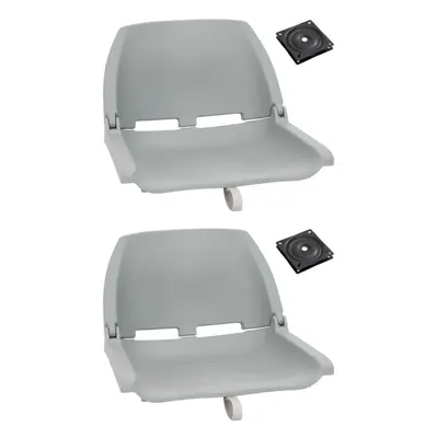 vidaXL Foldable Boat Seat Set Piece High Backrest Canoe Seat Kayak Seat Grey