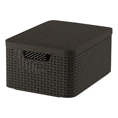 Curver Style Storage Box Rattan Look Size with Second-Generation Lid Polypropylene