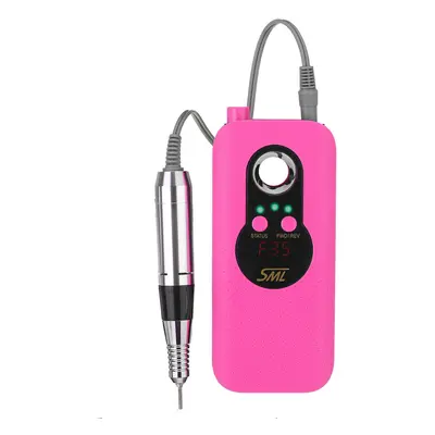 (Rose Red) 35000RPM Electric Nail Drill Machine Portable Rechargeable Manicure Pedicure Machine