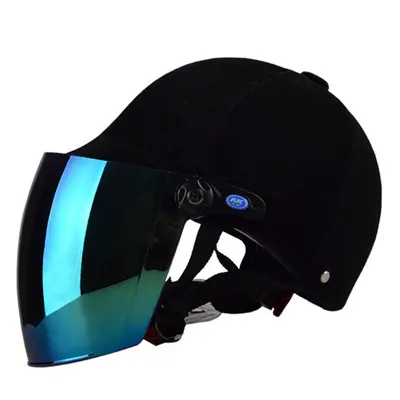 (C) Breathable Riding Helmet With Lenses Motorcycle Biker Goggles Windshield Protector Adjustabl