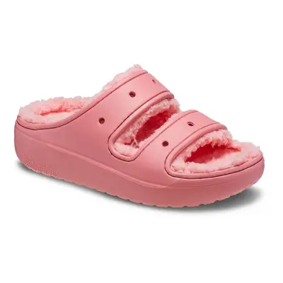 (Red, (Adults')) Crocs Classic Cozzzy Thermoplastic Women's Hot Blush Sandals